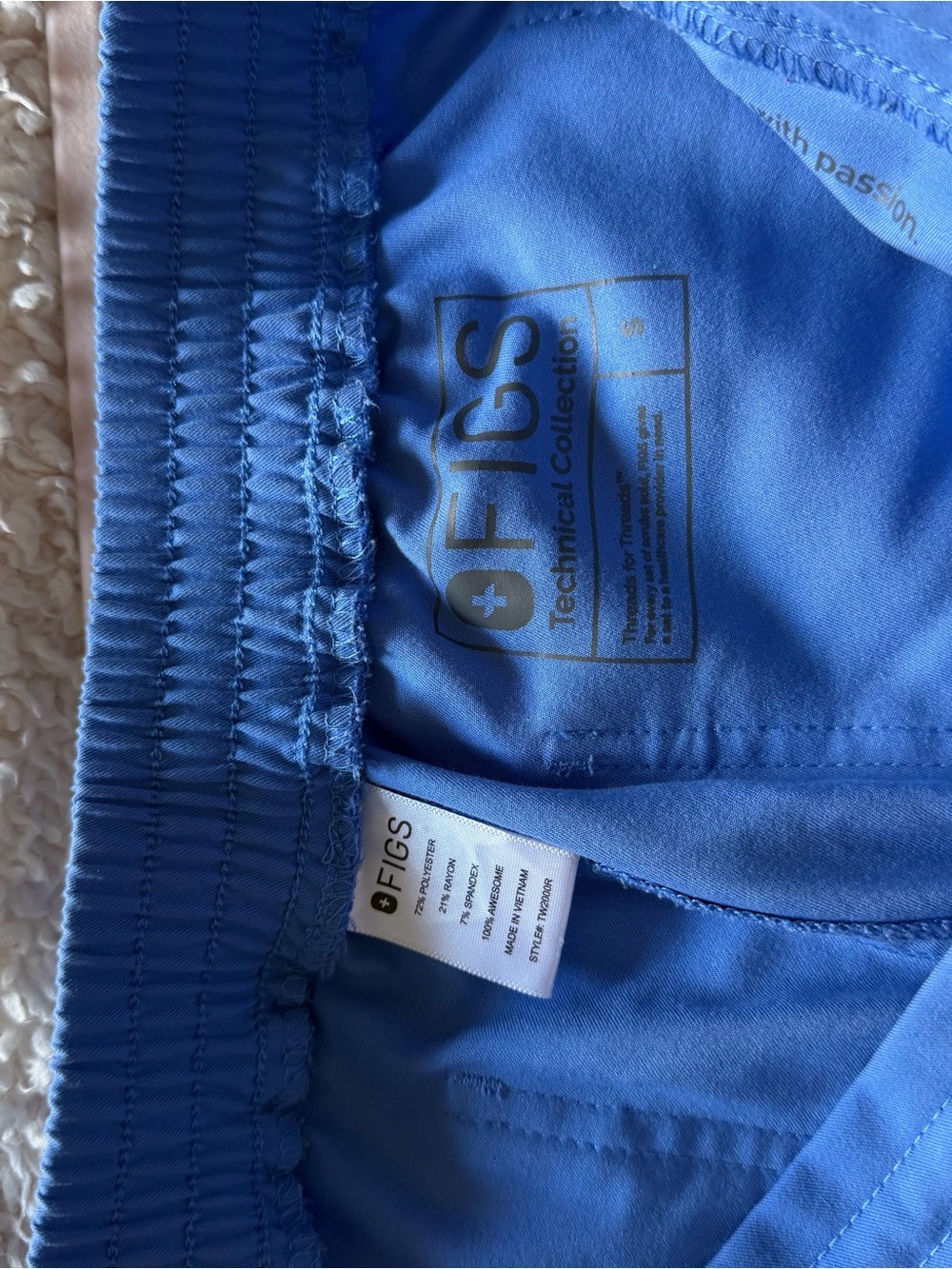 Figs Ceil Blue Women’s Yola - Skinny Scrub Pants Small - Picture 4 of 5